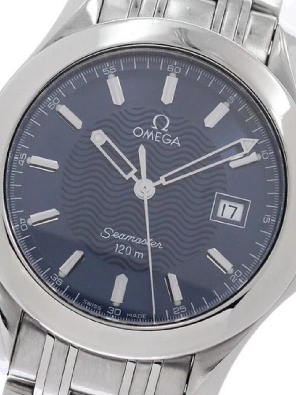 OMEGA Seamaster120 2511.81 Date Navy Dial Quartz Men's Watch_905193